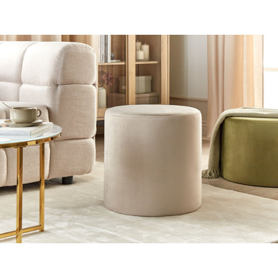 Aimilia 47cm Wide Round Pouf Ottoman