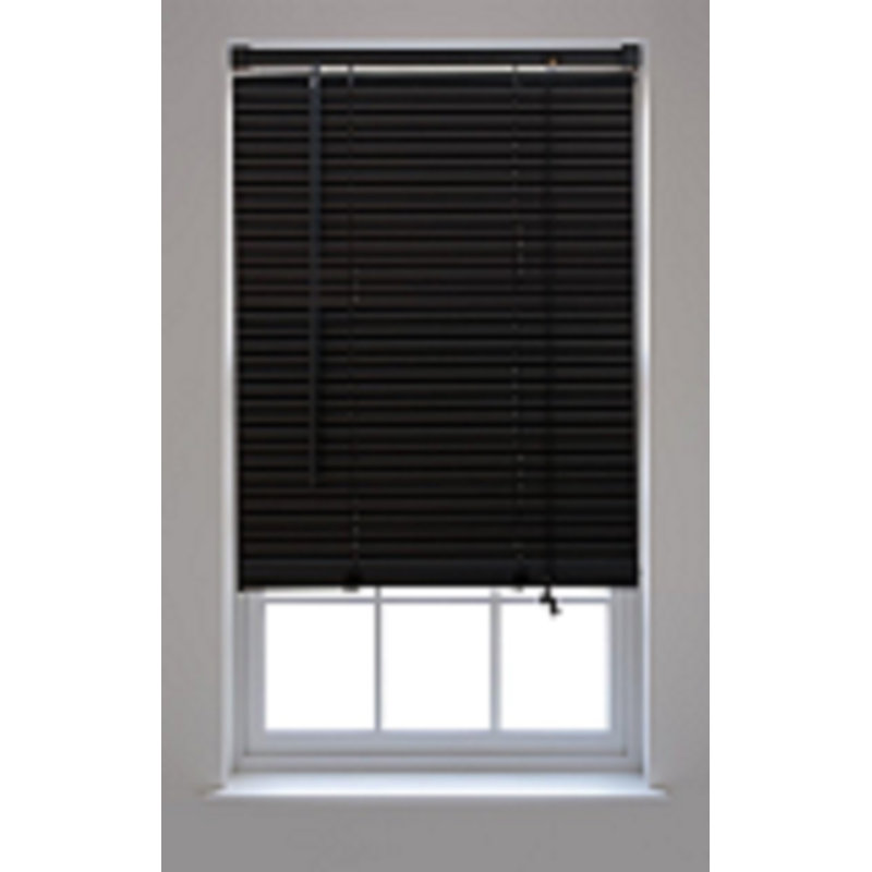 PVC Room Darkening Venetian Blind, Black, 150 cm L x 135 cm W