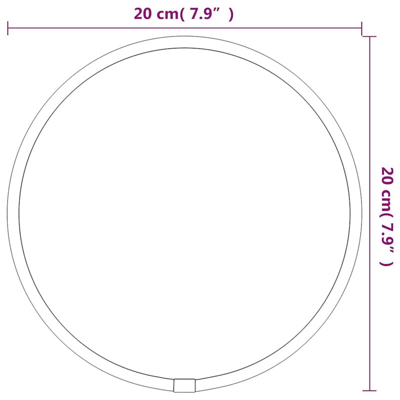 Jenkintown Round Mirror, Silver, 20cm x 20cm