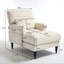 Chaise moderne d'appoint de style moderne, idéale pour la détente, rembourrée en tissu et recouverte de tissu pour les loisirs intérieurs