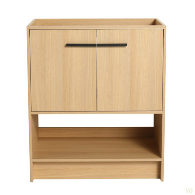 Meuble-lavabo sur pied 30 po, 2 portes, meuble-lavabo autoportant, contreplaqué (excluant l'évier)