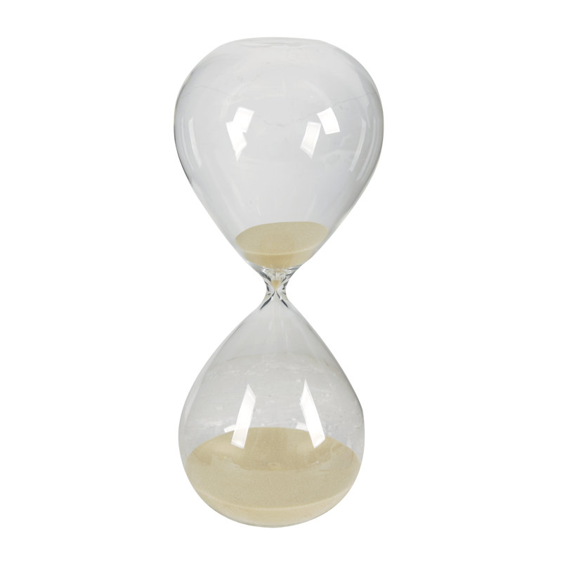 Hedberg Hourglass, 8" H x 3" W x 3" D, Bisque, 1