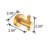 4 Pieces J-Hook Round Base Wall-Mount Robe/Towel Hook In Brushed Gold-119559643