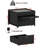 29" Universal Washer Dryer Pedestal Stand with Storage Drawer and Pull-Out Tray, Built-In Drain Pan and Hose, Anti-Vibration for Easy Installation, Black