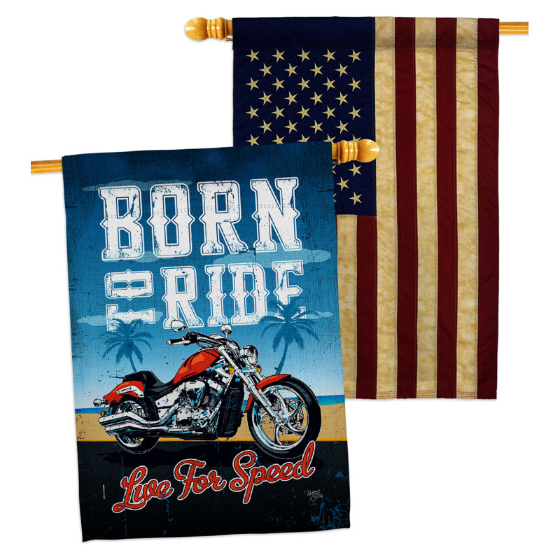 Drapeau de maison en polyester à 2 côtés 40 x 28 po