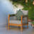 Acacia Wood Lounge Chair - Handwoven Rope Accents & Water-Resistant Cushions-1202685745
