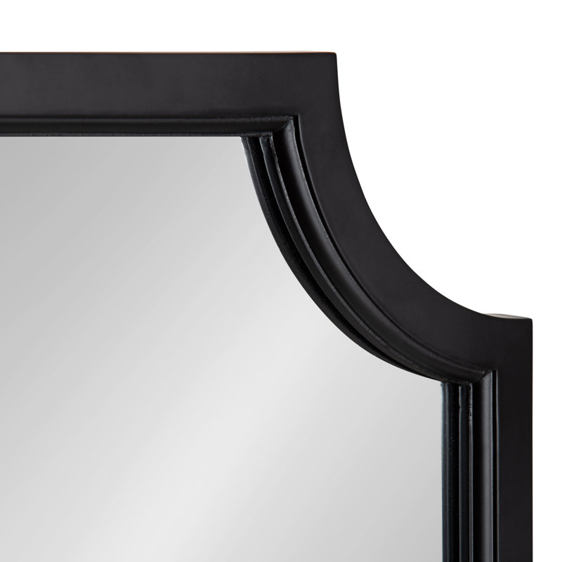 Miroir d'appoint Mertztown Glam, Noir, 36 po x 24 po