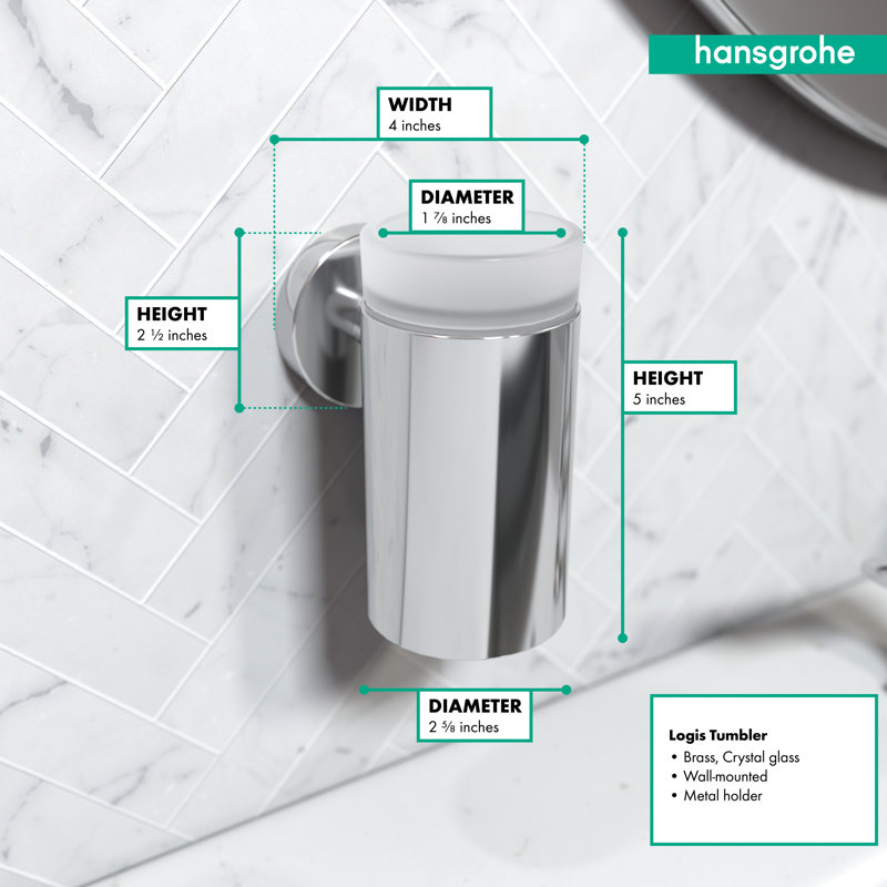 E & S Accessories Toothbrush Holder, Chrome