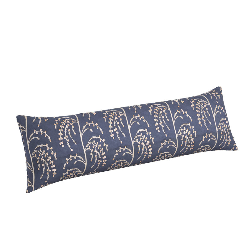 Windsor Lumbar Pillow, Navy, Rectangular 12"H x 18"W