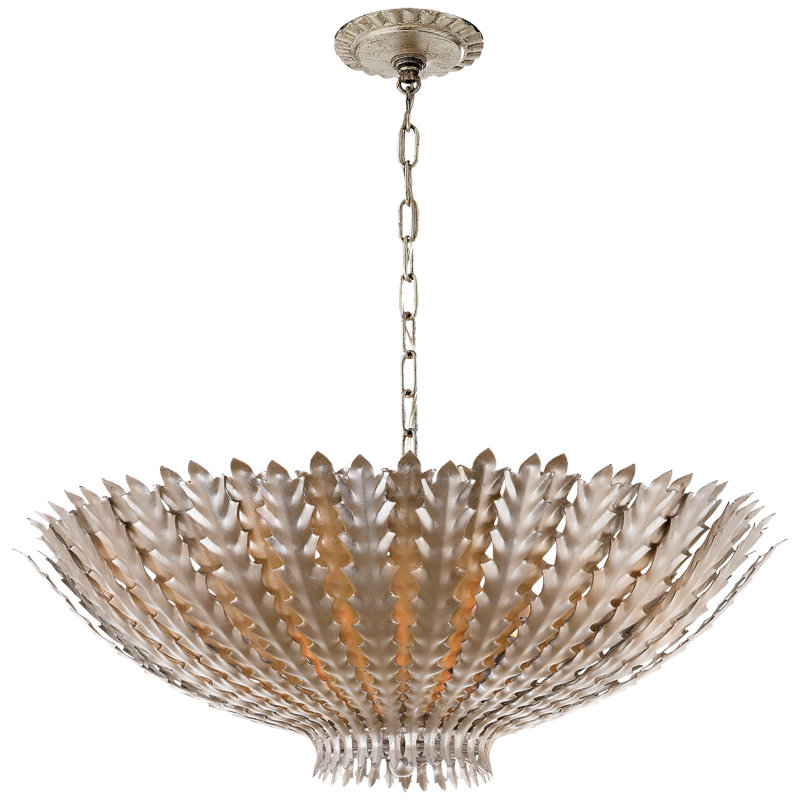 Aerin Hampton Medium Chandelier, 9.25" H × 19.5" W × 19.5" D, 3, Plaster White