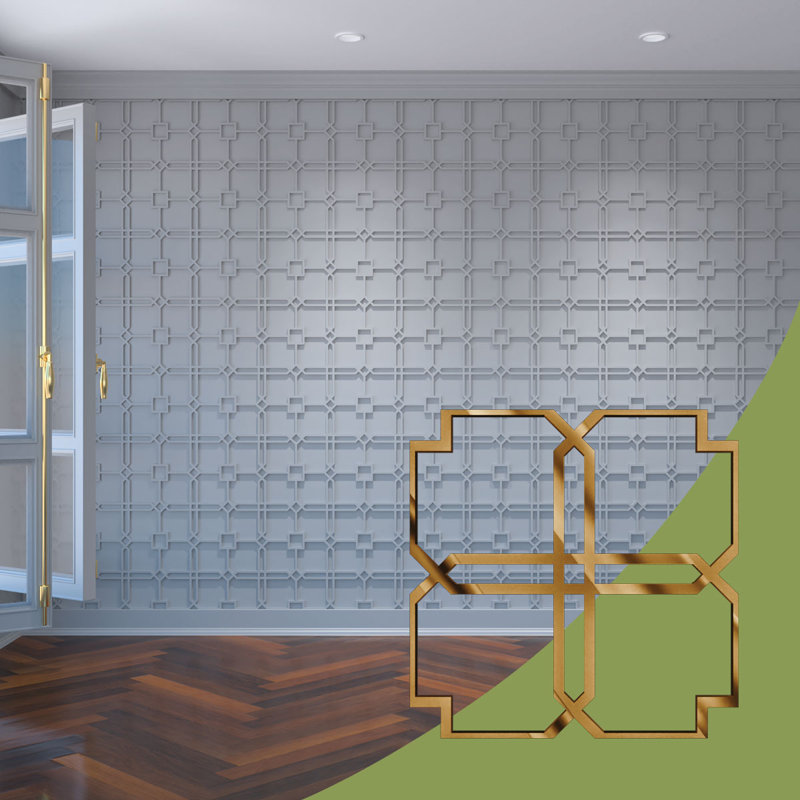 Petits panneaux muraux décoratifs en acrylique Englewood, petit, l 11 3/8 po x H 11 3/8 po x T 1/8 po, Doré