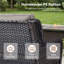 Ensemble de chaises de patio de luxe - Ensemble de 2 chaises de patio en osier toutes saisons et chaise berçante pivotante à dossier haut pour terrasse et osier gris près de la piscine-92686709-92686711