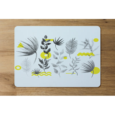 Sandcliff Polyester-Coated Hardboard Floral Rectangle Placemat