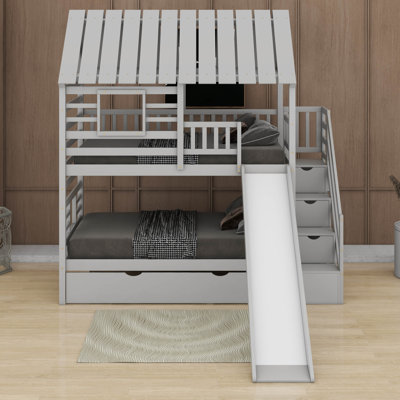 Twin Over Twin Bunk Bed With Trundle