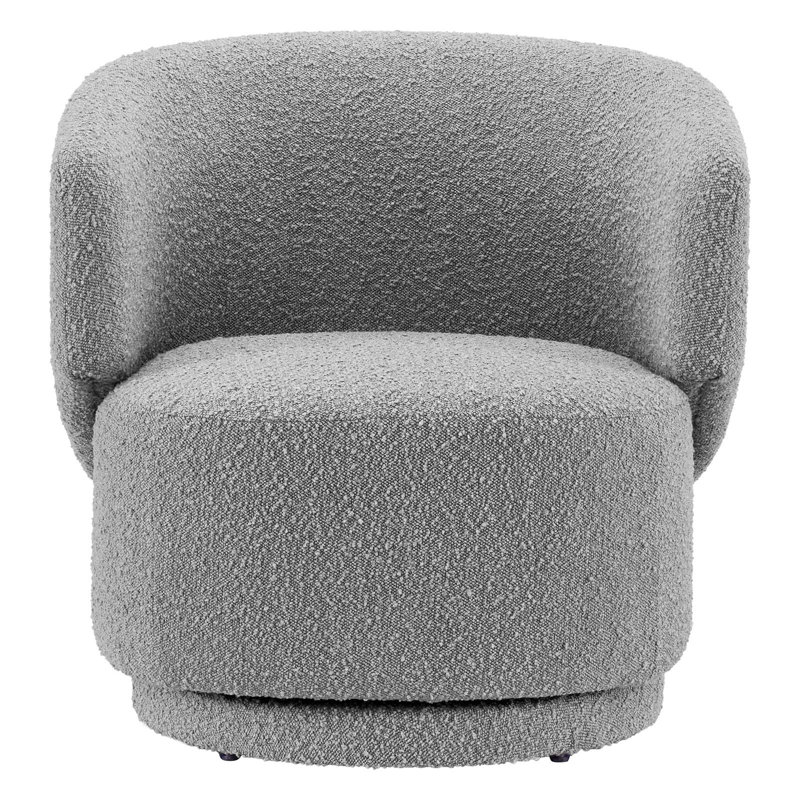 Chaise pivotante en tissu Celestia par Modway, Mélange de polyester gris clair