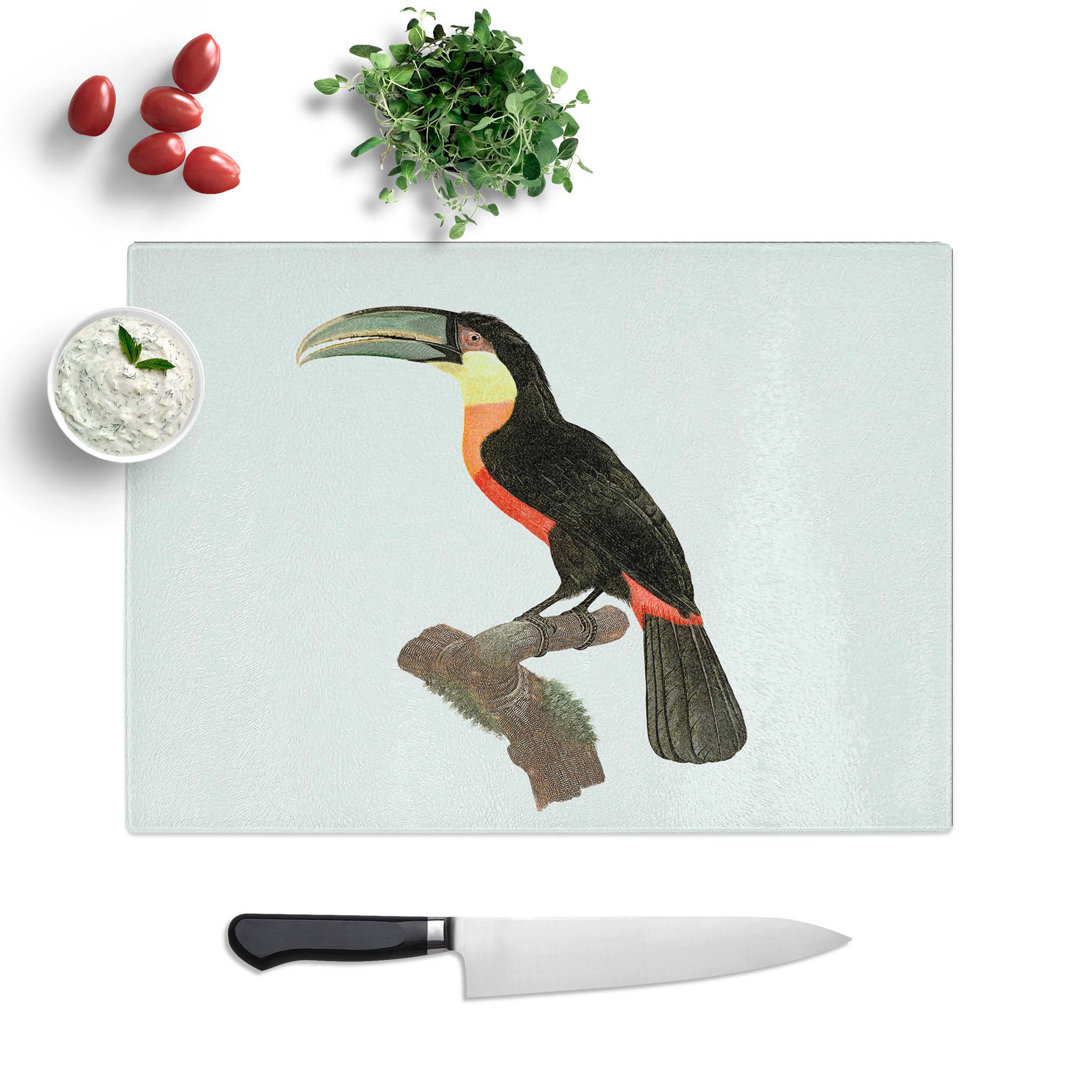 Tempered Glass Billed Toucan by Jacques Barraband Chopping Board