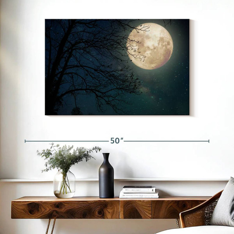Oberle Starry Sky Full Moon, 26" H x 39" W