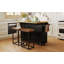 Ensemble d'îlot de cuisine 3 pièces avec 2 tabourets, abattant, armoire, tiroirs, tablettes de porte et prise de courant 3 pièces-522214438