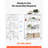 Folding Storage Shelf with Wheels 4-Tier No Assembly Organizer Shelf