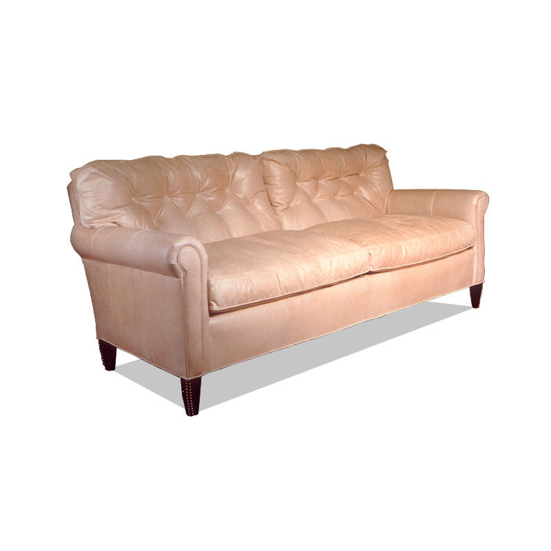Leather Sofa, Brushy Bayou, Croc Gator Brown