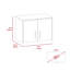 Storage Cabinet - Wall Cabinet, Three Interior Shelves, Double Door
