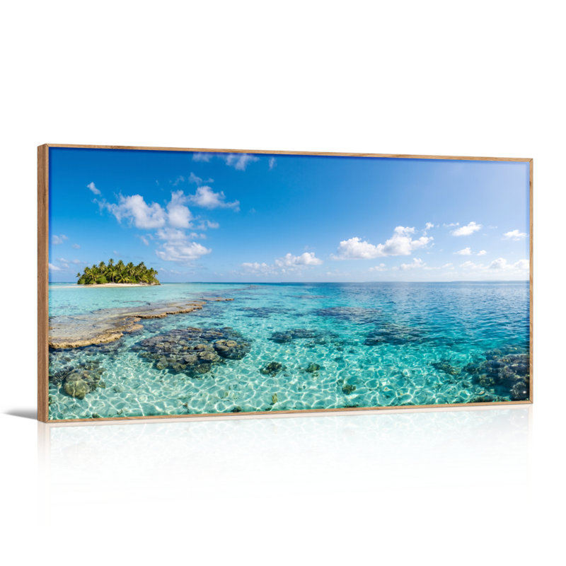 «Tropical Paradise», reproduction d'art sur toile, ensemble de 1, 40“W x 20”H, Naturel