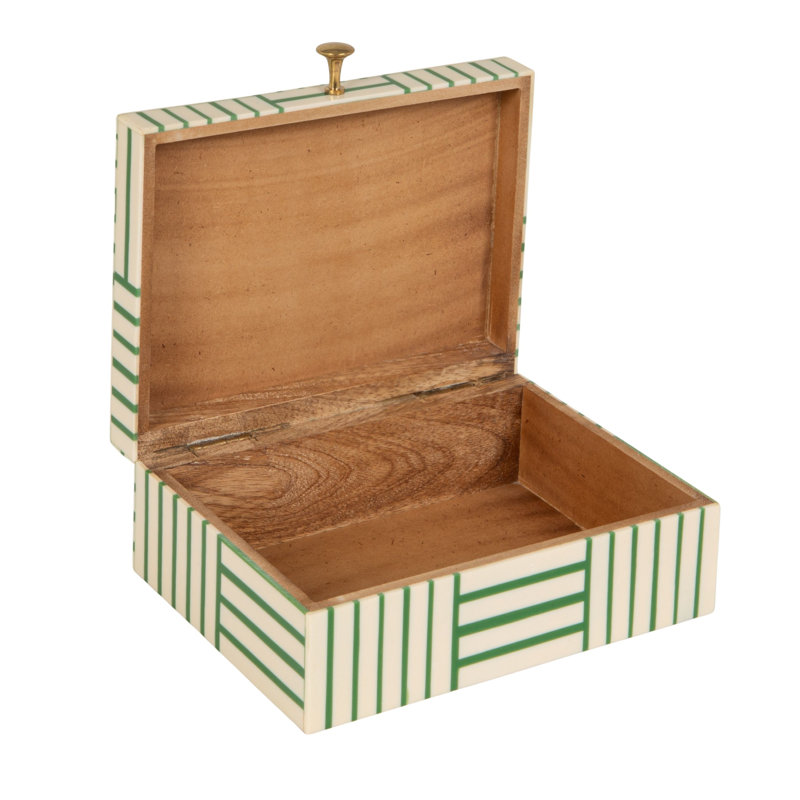 Boîte de rangement en résine Jona, Vert
