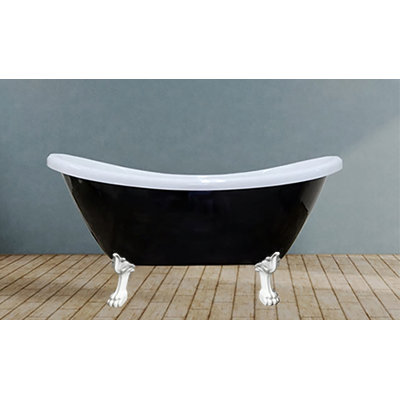 Daphne 59" x 30" Freestanding Soaking Acrylic Bathtub