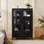 Vitrine haute 60 po avec 2 tiroirs de rangement-1220491261