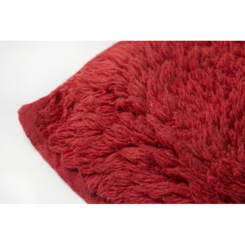 Bombay Cotton Non-Slip Bath Rug Set, Red