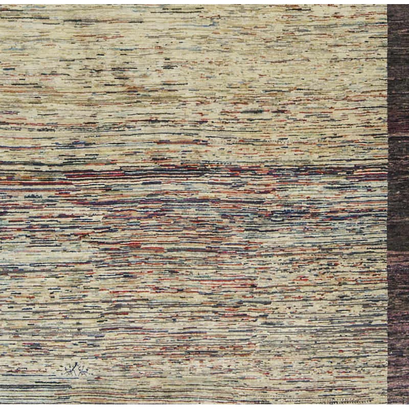 Tapis beige noué à la main de haute qualité