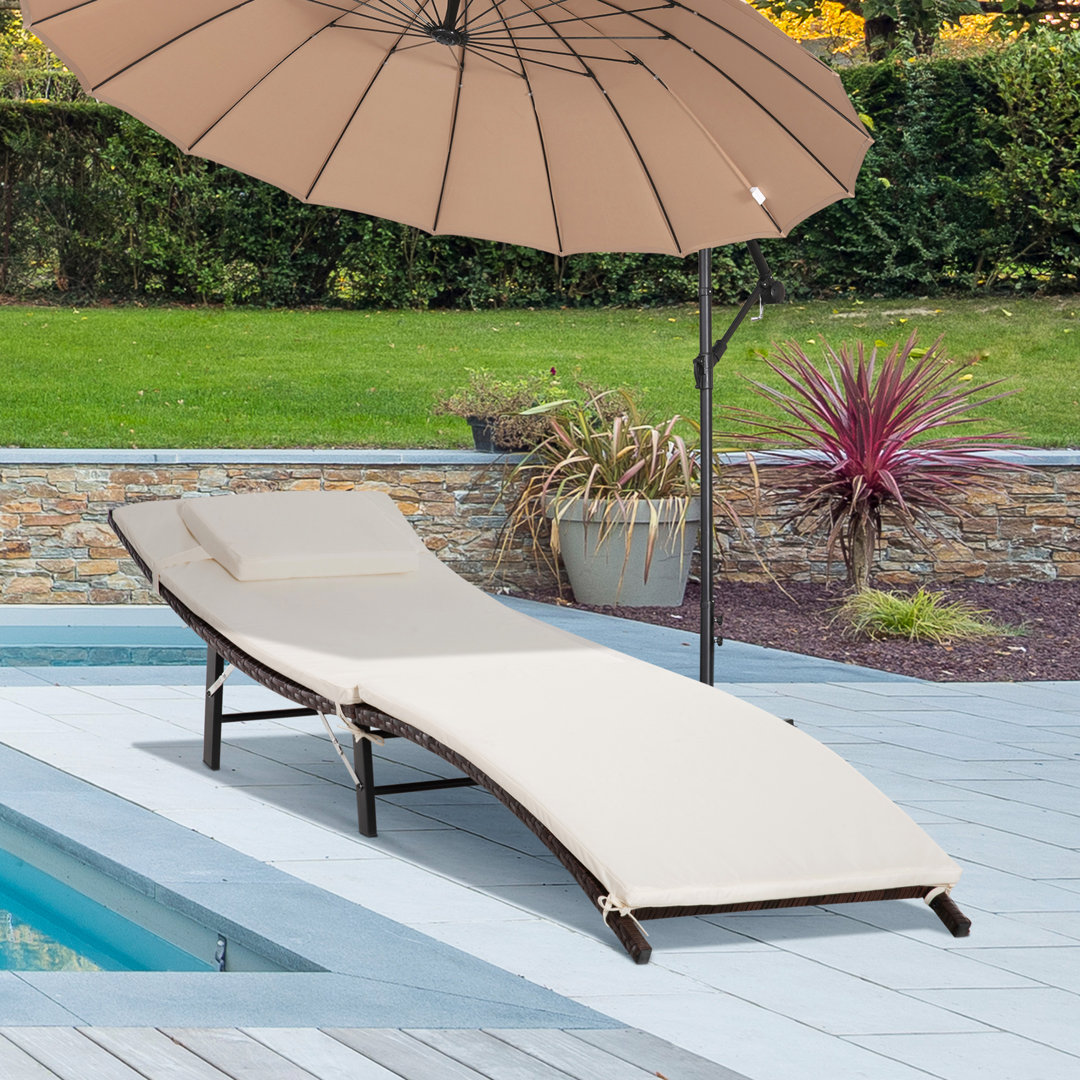 Peugeot Reclining Sun Lounger with Cushion