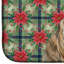Tapis de séchage Brindle Greyhound Christmas PoinsettIas