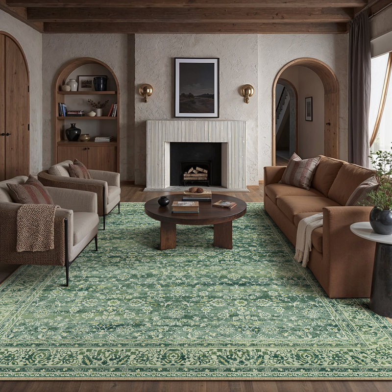 Tapis vert Braeden, Rectangle 8 pi 6 po x 11 pi 6 po, Vert