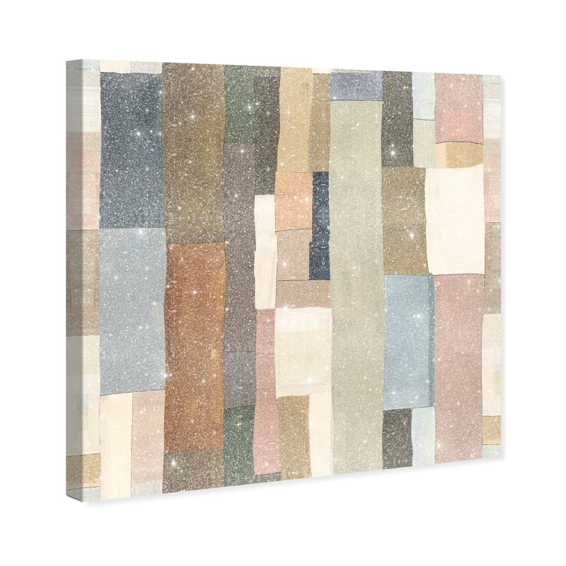 Woven Earthscape Canvas Abstract Print by Oliver Gal, Black Frame, 12 x 12, 12"H x 12"W, Canvas Unframed