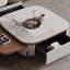 Table basse extensible en marbre avec tiroirs