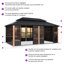 Pavillon de jardin L 12 pi. D Solarium extérieur en aluminium