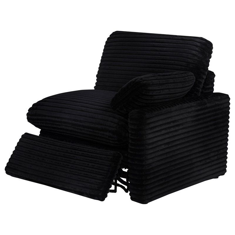 Causeuse électrique modulaire sans os Roca, Black Corduroy
