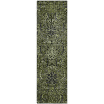Premium Machine Washable Dahl AMF1082 Damask Rug