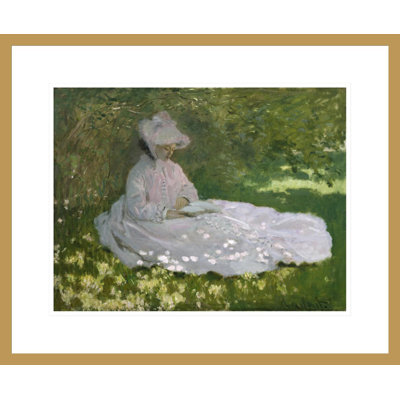 «Springtime» par Claude Monet, impression giclée encadrée