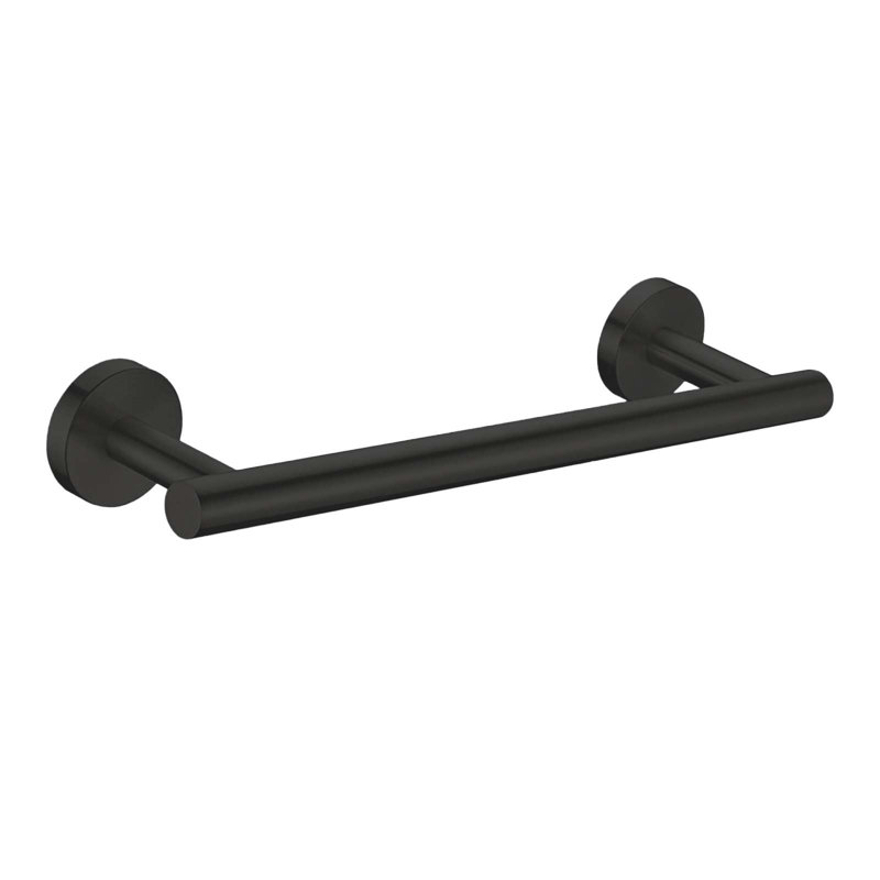 Barre à serviettes TB01-12 ", Noir mat, H 3,15 po x l 12 po x P 3,15 po