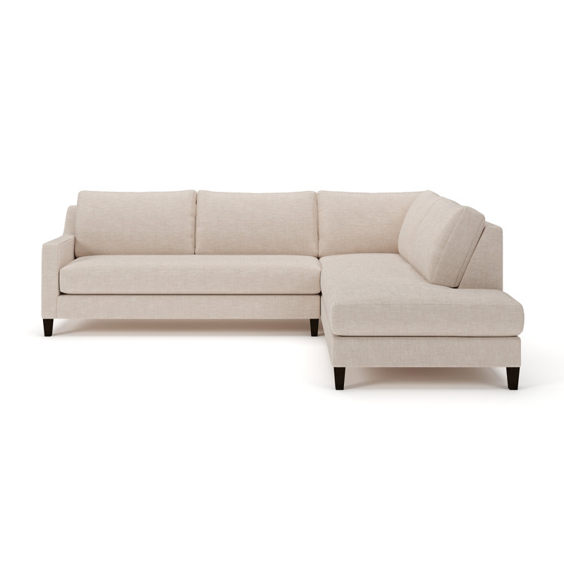 Baker 2-PC Upholstered Sectional, Lena Sand, Right Hand Facing