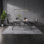 Gray Rectangular Rock Slab Dining Table