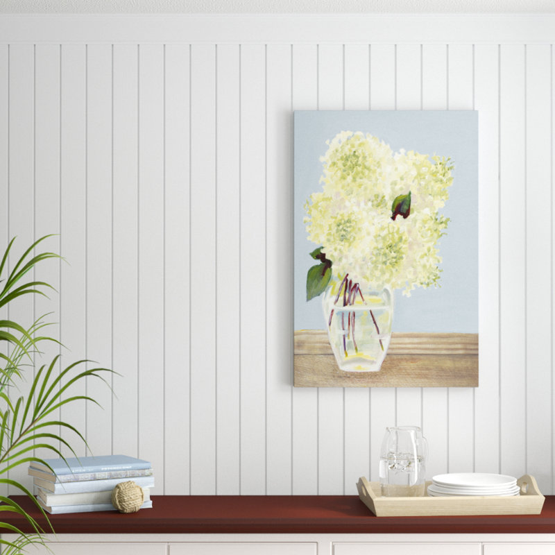 Hydrangea Vase I - Painting Print, Wrapped Canvas, 91cm H x 61cm W