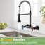 Double-Handle 2-Hole Wall-Mount Pre-Rinse Bridge Kitchen Faucet-125077424