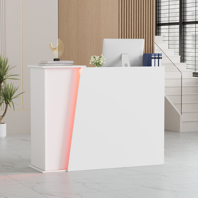 Rectangle Synthetic Laminate Reception Desk