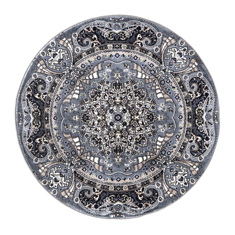 Floral Area Rug, Round 10cm