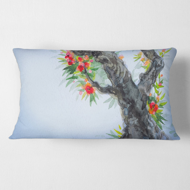 Housse et insert de coussin rectangulaire Blooming of a Old Tree I