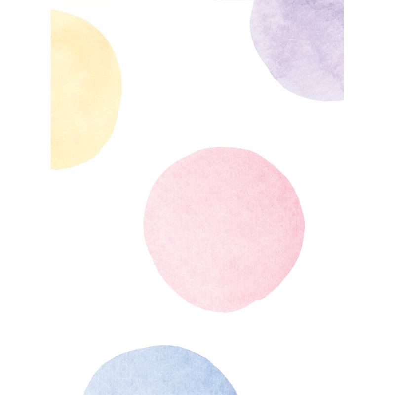 Pastel Watercolor Dots Vinyl Wall Decals Set