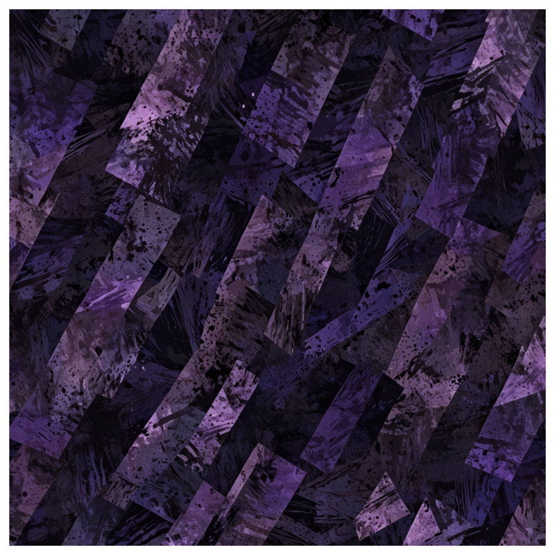 Couvertures mauves à motif géométrique abstrait, L 60 po x H 80 po